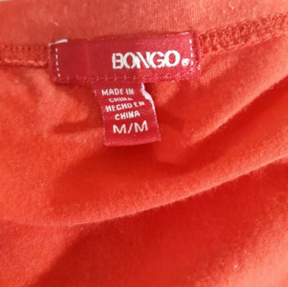 Womens sz Med Orange/Red silver tassel top short sleeve shirt nwotgs - Picture 2 of 8